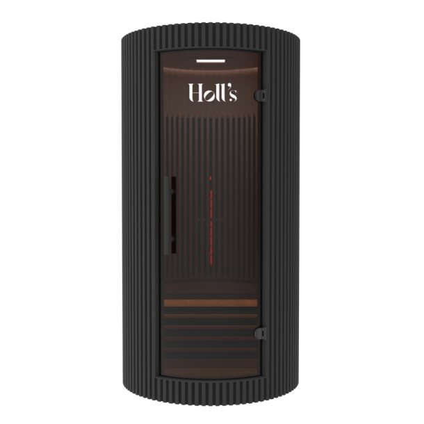 Sauna Moon Infrar&oslash;d Rund 1 plads Sort Holls